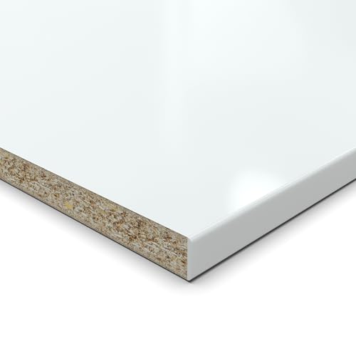 25mm Spanplatte Zuschnitt Kristallweiß melaminharzbeschichtet Länge bis 200cm Dekorplatten Zuschnitte mit 2mm Umleimer Auswahl: 20 x 70 cm (ABS Kante lange Seite) von AUPROTEC