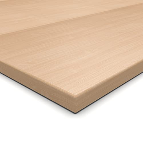 28mm Spanplatte Zuschnitt Buche melaminharzbeschichtet Länge bis 200cm Dekorplatten Zuschnitte mit Umleimer Auswahl: 200 x 50 cm (ABS Kante komplett) von AUPROTEC