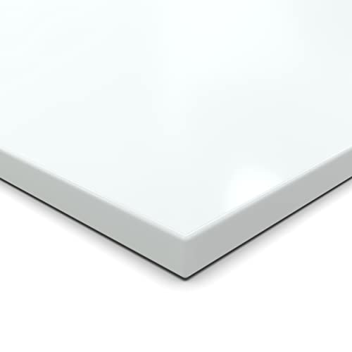 28mm Spanplatte Zuschnitt weiß melaminharzbeschichtet Länge bis 200cm Dekorplatten Zuschnitte mit Umleimer Auswahl: 100 x 80 cm (ABS Kante komplett) von AUPROTEC