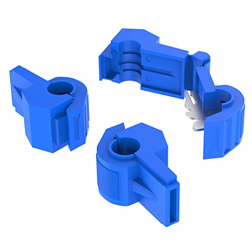 AUPROTEC 100x Kabelabzweiger T-Verbinder 0,75-2,5 mm² blau für Flachstecker Abzweigverbinder Schneid-Klemmverbinder aus Messing verzinnt PP vollisoliert von AUPROTEC