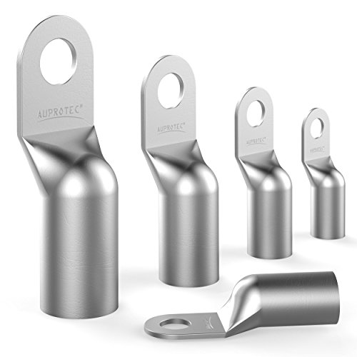 AUPROTEC 100x Rohrkabelschuhe 50 mm² Loch-Ø M8 Unisolierte SC Kabel-Verbinder aus Kupfer verzinnt AUPROTEC 100x Rohrkabelschuhe 50 mm² Loch-Ø M8 Unisolierte SC Kabel-Verbinder aus Kupfer verzinnt von AUPROTEC