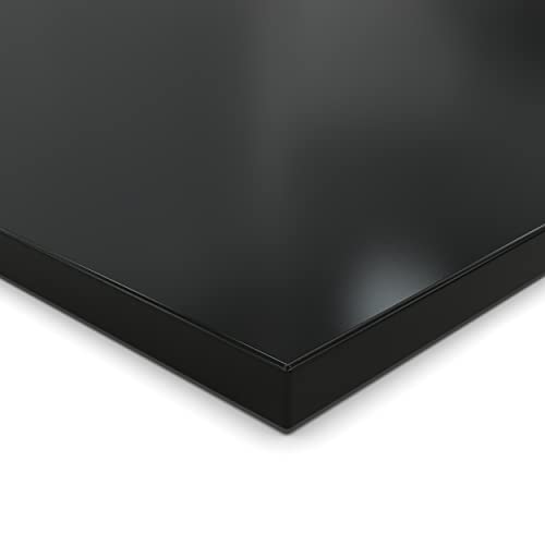 AUPROTEC 19mm Spanplatte Zuschnitt schwarz melaminharzbeschichtet Länge bis 200cm Dekorplatten Zuschnitte mit Umleimer Auswahl: 60 x 140 cm (ABS Kante komplett) von AUPROTEC