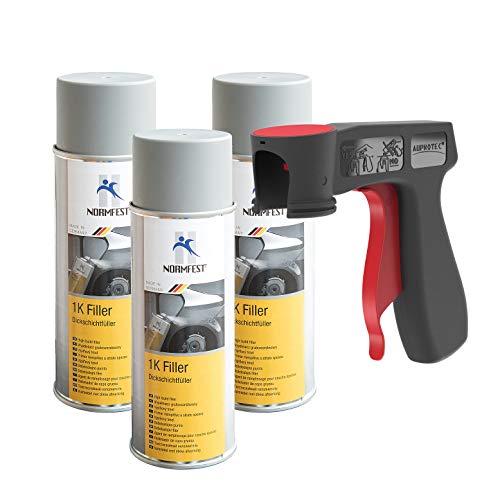 AUPROTEC Pistolengriff + Normfest 1K Dickschichtfüller Multi Filler Lack Füller Grundierung Primer Füllspray 3x 400ml AUPROTEC Pistolengriff + Normfest 1K Dickschichtfüller Multi Filler Lack Füller Grundierung Primer Füllspray 3x 400ml von AUPROTEC
