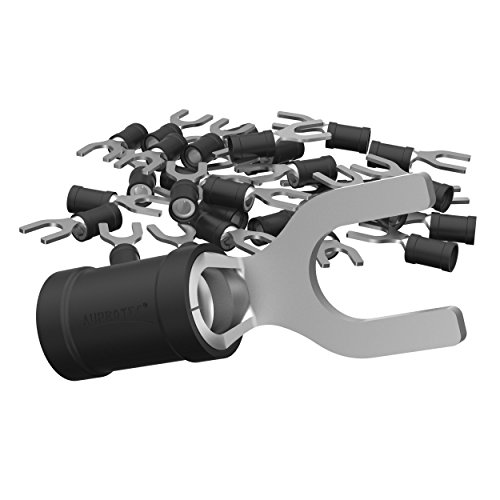 AUPROTEC 50x Gabelkabelschuhe 2,5-4,0 mm² schwarz, Loch-Ø M3 Teillisoliert PVC SV Kabel-Verbinder aus Kupfer verzinnt AUPROTEC 50x Gabelkabelschuhe 2,5-4,0 mm² schwarz, Loch-Ø M3 Teillisoliert PVC SV Kabel-Verbinder aus Kupfer verzinnt von AUPROTEC