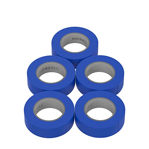 AUPROTEC 5x Isolierband blau 15mm x 10m VDE Isoband PVC Elektriker Klebeband DIN EN 60454-3-1 von AUPROTEC