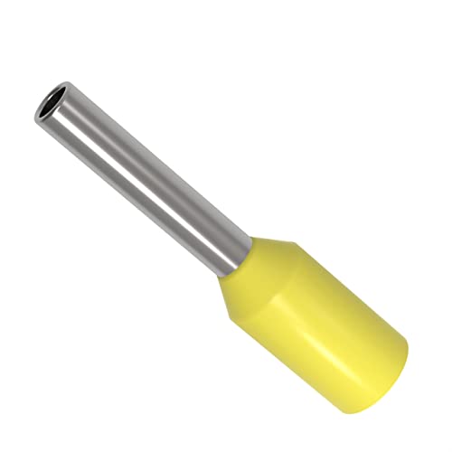 AUPROTEC Aderendhülsen von 0,34-50 mm² isoliert 10-1000 Stück Auswahl: (10 Stück, 0.34 mm² gelb) von AUPROTEC