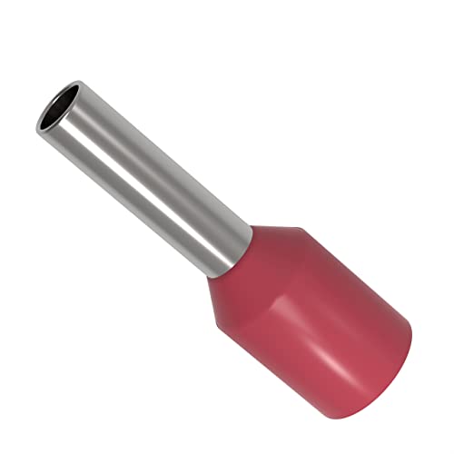 AUPROTEC Aderendhülsen von 0,34-50 mm² isoliert 10-1000 Stück Auswahl: (10 Stück, 1.5 mm² rot) von AUPROTEC