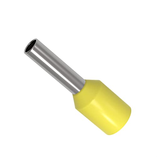 AUPROTEC Aderendhülsen von 0,34-50 mm² isoliert 10-1000 Stück Auswahl: (100 Stück, 1.0 mm² gelb) von AUPROTEC