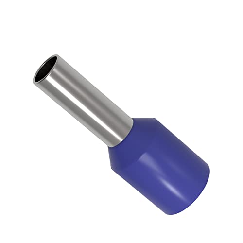 AUPROTEC Aderendhülsen von 0,34-50 mm² isoliert 10-1000 Stück Auswahl: (100 Stück, 2.5 mm² blau) von AUPROTEC