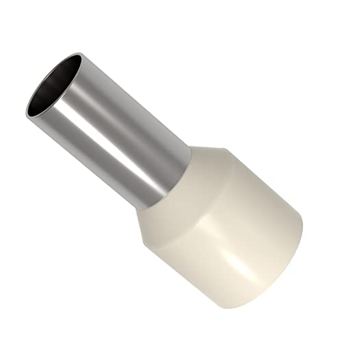 AUPROTEC Aderendhülsen von 0,34-50 mm² isoliert 10-1000 Stück Auswahl: (1000 Stück, 16 mm² Elfenbein) von AUPROTEC