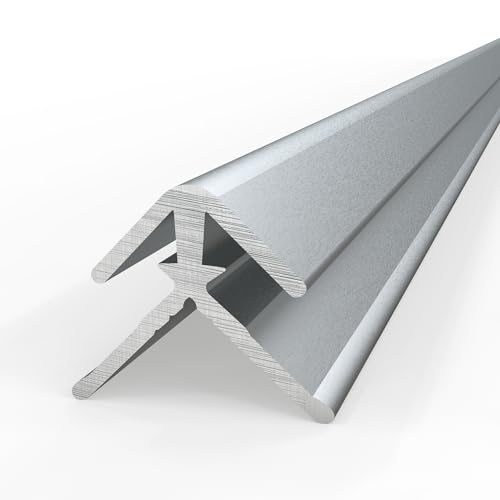 AUPROTEC Aluminium Profil Außeneckprofil Silber eloxiert 100cm Eckverbinder Alu Eckprofil Verbindungsprofil für 3mm Duschrückwände Wandverkleidung Profilleisten für Küchenrückwand von AUPROTEC