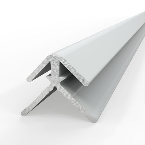 AUPROTEC Aluminium Profil Außeneckprofil Weiß 100cm Eckverbinder Alu Eckprofil Verbindungsprofil für 3mm Duschrückwände Wandverkleidung Profilleisten für Küchenrückwand von AUPROTEC