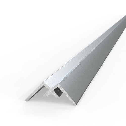 AUPROTEC Aluminium Profil Inneneckprofil Silber eloxiert 100cm Eckverbinder Alu Eckprofil Verbindungsprofil für 3mm Duschrückwände Wandverkleidung Profilleisten für Küchenrückwand von AUPROTEC