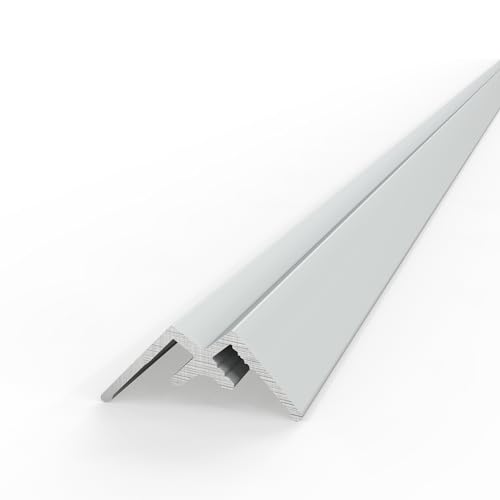 AUPROTEC Aluminium Profil Inneneckprofil Weiß 100cm Eckverbinder Alu Eckprofil Verbindungsprofil für 3mm Duschrückwände Wandverkleidung Profilleisten für Küchenrückwand von AUPROTEC