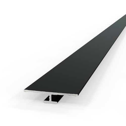 AUPROTEC Aluminium Profil Übergangsprofil Schwarz 100cm Alu Rückwand Verbindungsprofil für 3mm Duschrückwände Wandverkleidung Profilleisten für Küchenrückwand von AUPROTEC