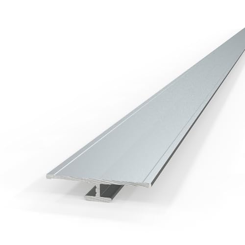 AUPROTEC Aluminium Profil Übergangsprofil Silber eloxiert 200cm Alu Rückwand Verbindungsprofil für 3mm Duschrückwände Wandverkleidung Profilleisten für Küchenrückwand von AUPROTEC