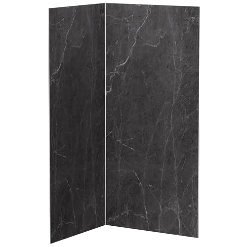 AUPROTEC Aluverbundplatte 3mm Aragon Dark 2er Set Wandverkleidung 2100 x 900 mm Aluminium Duschrückwand fugenlos und pflegeleicht von AUPROTEC