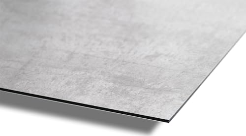 AUPROTEC Aluverbundplatte 3mm Beton Soft 2550 x 1000 mm Rückwandpaneel Aluminium Verbund Platte I wasserbeständige Wandverkleidung I Wanddeko für Wohn- und Feuchträume Auswahl: 255x100 cm von AUPROTEC