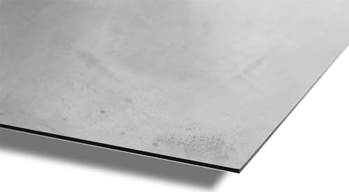 AUPROTEC Aluverbundplatte 3mm Metallic Concrete 800 x 1000 mm Rückwandpaneel Aluminium Verbund Platte I wasserbeständige Wandverkleidung I Wanddeko für Wohn- und Feuchträume Auswahl: 80x100 cm von AUPROTEC