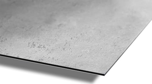 AUPROTEC Aluverbundplatte 3mm Stein grau hell 2000 x 1000 mm Rückwandpaneel Aluminium Verbund Platte I wasserbeständige Wandverkleidung I Wanddeko für Wohn- und Feuchträume Auswahl: 200x100 cm von AUPROTEC