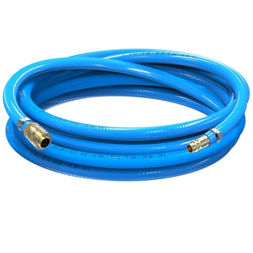 AUPROTEC Druckluftschlauch Set 10mm Ø Innen 20m PVC-Schlauch I Mit Messing Schnellkupplung für Druckluft-Kompressor I AUPROTEC Kompressorschlauch hochflexibel von AUPROTEC
