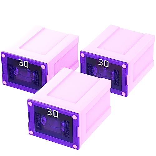 AUPROTEC JCASE LP Blocksicherung Low Profile OTO JLP Female 20A - 60A Auswahl: 30A Ampere pink, 3 Stück von AUPROTEC