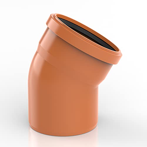 AUPROTEC KG Rohr Bogen DN110 Kanalrohr Abwasserrohr Rohrbogen 30° 1 Stück von AUPROTEC