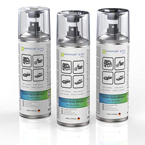 AUPROTEC Lackspray AUPROPAINT GLOSS Klarlack glänzend Sprühlack Glanzlack Auto Lack Spray 3x 400ml von AUPROTEC