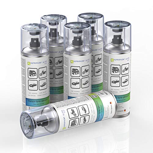 AUPROTEC Lackspray AUPROPAINT GLOSS Klarlack glänzend Sprühlack Glanzlack Auto Lack Spray 6x 400ml von AUPROTEC