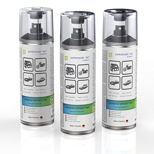 AUPROTEC Lackspray AUPROPAINT MAT schwarz matt Sprühlack Auto Lack Spray 3x 400ml von AUPROTEC