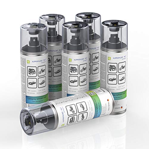 AUPROTEC Lackspray AUPROPAINT MAT schwarz matt Sprühlack Auto Lack Spray 6x 400ml von AUPROTEC