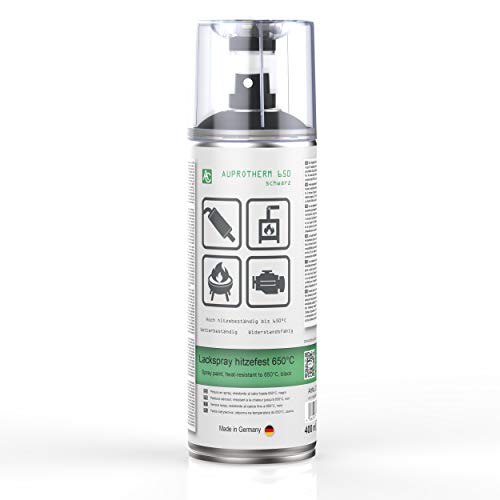 AUPROTEC Lackspray AUPROTHERM 650 schwarz Motor Lack Sprühlack Hitzefest 650°C Spray 1x 400ml von AUPROTEC