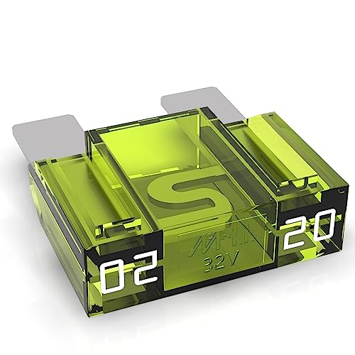 AUPROTEC Maxi Flachstecksicherung 20A - 80A Stecksicherung Schmelzsicherung Auswahl: 20A Ampere gelb, 25 Stück von AUPROTEC