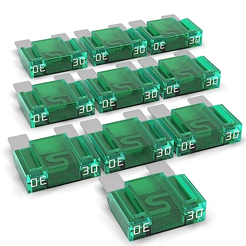 AUPROTEC Maxi Flachstecksicherung 20A - 80A Stecksicherung Schmelzsicherung Auswahl: 30A Ampere grün, 10 Stück AUPROTEC Maxi Flachstecksicherung 20A - 80A Stecksicherung Schmelzsicherung Auswahl: 30A Ampere grün, 10 Stück von AUPROTEC