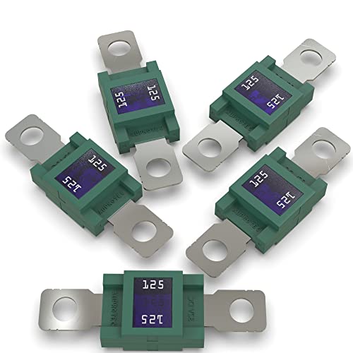 AUPROTEC Mega Hochstromsicherung Schraubsicherung 80A - 500A Auswahl: 125A Ampere grün, 5 Stück von AUPROTEC