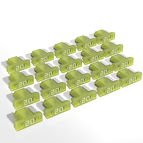 AUPROTEC Mini LP Kfz Sicherungen Flachstecksicherungen 2A - 30A Auswahl: 20A Ampere gelb, 20 Stück von AUPROTEC