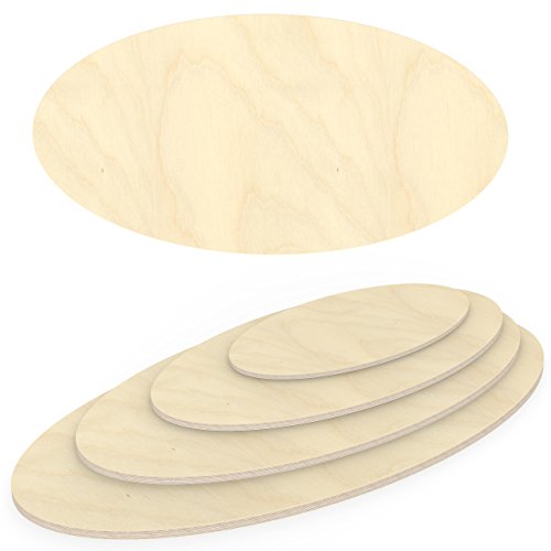 AUPROTEC Multiplexplatte 18mm Ellipse 400 mm x 300 mm Holzplatten von 40cm-200cm auswählbar elliptische Sperrholz-Platten Birke Massiv Multiplex Holz Industriequalität z.B. als Tisch-Platte von AUPROTEC