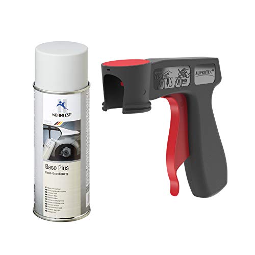 AUPROTEC Pistolengriff + Normfest Grundierung Haftgrund Füller Baso+ Lack Rostschutzgrundierung Spray grau 1x 400ml AUPROTEC Pistolengriff + Normfest Grundierung Haftgrund Füller Baso+ Lack Rostschutzgrundierung Spray grau 1x 400ml von AUPROTEC