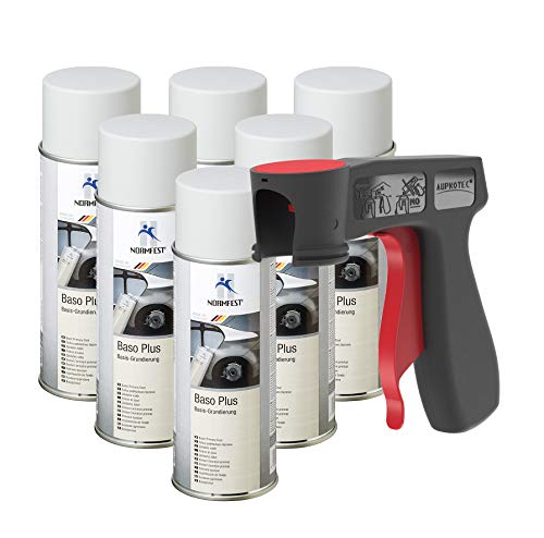 AUPROTEC Pistolengriff + Normfest Grundierung Haftgrund Füller Baso+ Lack Rostschutzgrundierung Spray grau 6x 400ml AUPROTEC Pistolengriff + Normfest Grundierung Haftgrund Füller Baso+ Lack Rostschutzgrundierung Spray grau 6x 400ml von AUPROTEC