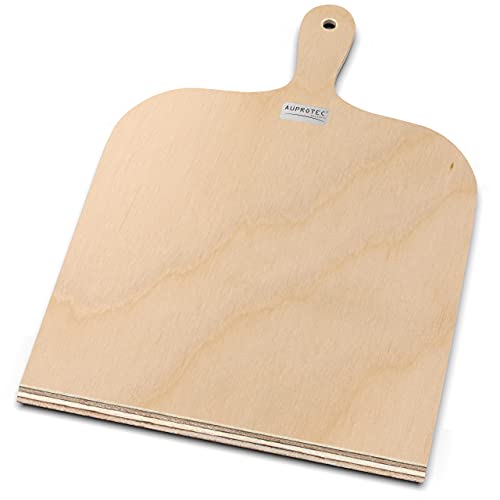 AUPROTEC Pizzaschaufel Holz Pizzaschieber Pizzabrett Birke geschliffen Modell Yves: Größe S 26 x 20 cm von AUPROTEC