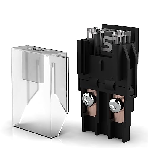 AUPROTEC Sicherungshalter für Maxi Sicherungen bis 100A mit Schutzabdeckung inkl. Maxi Sicherung 25 A weiß von AUPROTEC