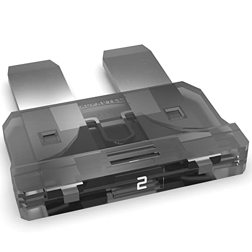 AUPROTEC Standard ATO Flachstecksicherung 1A - 40A Stecksicherung Schmelzsicherung Auswahl: 2A Ampere grau, 25 Stück von AUPROTEC