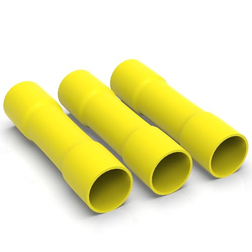 AUPROTEC Stoßverbinder gelb für 4-6 mm² Kabel Quetschverbinder PVC isoliert Leitungsverbinder 10 Stück von AUPROTEC