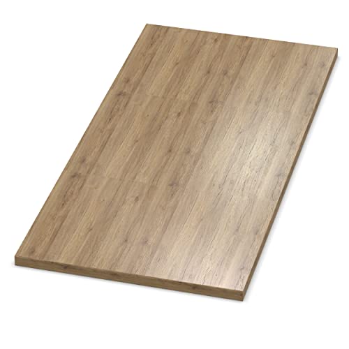 AUPROTEC Tischplatte 19mm Eiche Sanremo Classic 1000 x 400 mm Holzplatte Dekor Spanplatte mit Umleimer ABS Kante Auswahl: 100 x 40 cm von AUPROTEC