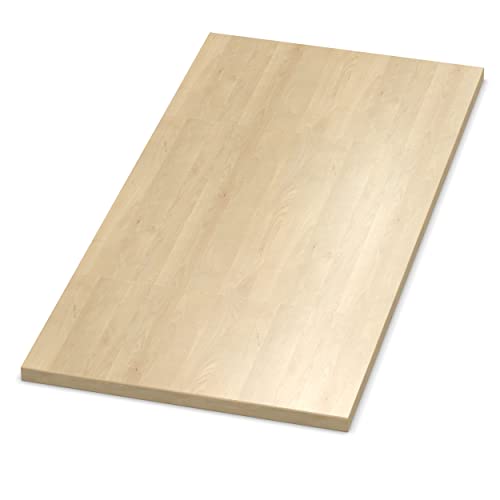 AUPROTEC Tischplatte 19mm Mandal Ahorn Natur 1000 x 600 mm Holzplatte Dekor Spanplatte mit Umleimer ABS Kante Auswahl: 100 x 60 cm von AUPROTEC