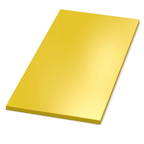 AUPROTEC Tischplatte 19mm gelb 900 x 700 mm Holzplatte melaminharzbeschichtet Spanplatte mit Umleimer ABS Kante Auswahl: 90 x 70 cm von AUPROTEC