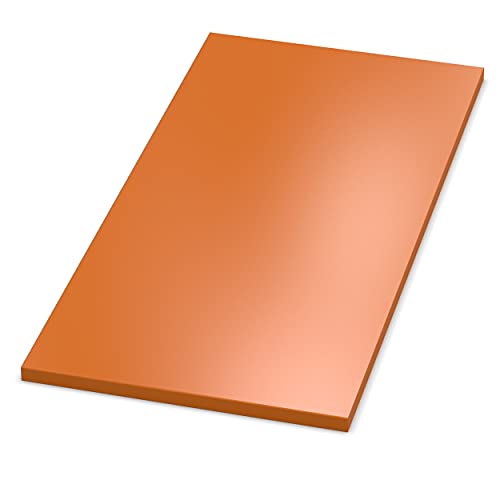 AUPROTEC Tischplatte 19mm orange 500 x 500 mm Holzplatte melaminharzbeschichtet Spanplatte mit Umleimer ABS Kante Auswahl: 50 x 50 cm von AUPROTEC