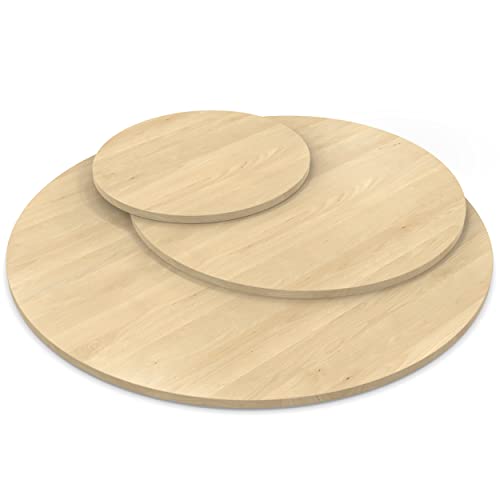 AUPROTEC Tischplatte 19mm rund Ø 1200 mm Mandal Ahorn Natur Holzplatte melaminharzbeschichtet Spanplatte mit Umleimer ABS Kante Auswahl: 120 cm von AUPROTEC