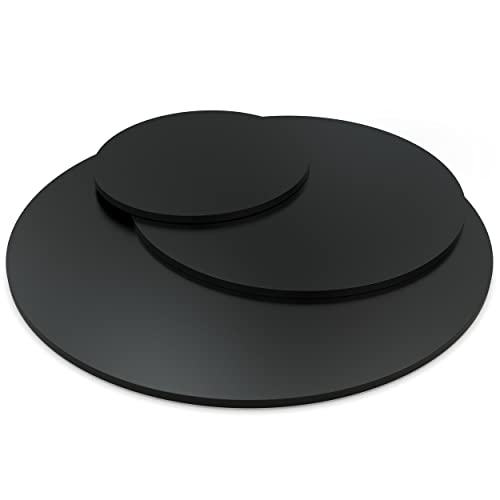 AUPROTEC Tischplatte 19mm rund Ø 1200 mm schwarz Holzplatte melaminharzbeschichtet Spanplatte mit Umleimer ABS Kante Auswahl: 120 cm von AUPROTEC