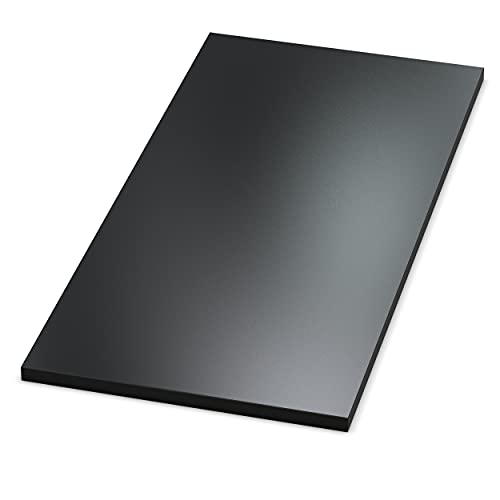 AUPROTEC Tischplatte 19mm schwarz 700 x 700 mm Holzplatte melaminharzbeschichtet Spanplatte mit Umleimer ABS Kante Auswahl: 70 x 70 cm von AUPROTEC